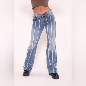 Revice A-List Highlight Low Rise Wide Leg Denim Jeans